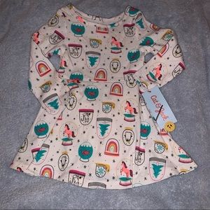 🌼 🎄Cat & Jack Dress Baby Girls Size 18 months New NWT Christmas Dress